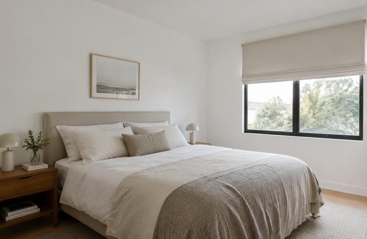Calm master bedroom